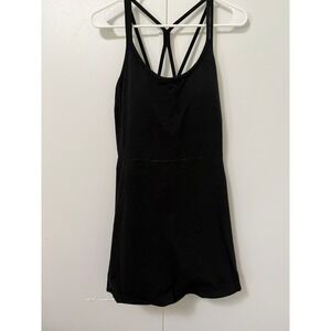 Old Navy Active PowerChill Dress Large Black Strappy Athleticwear Casual Workout
